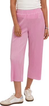 CYRUS Plisse Wide Leg Crop Pants