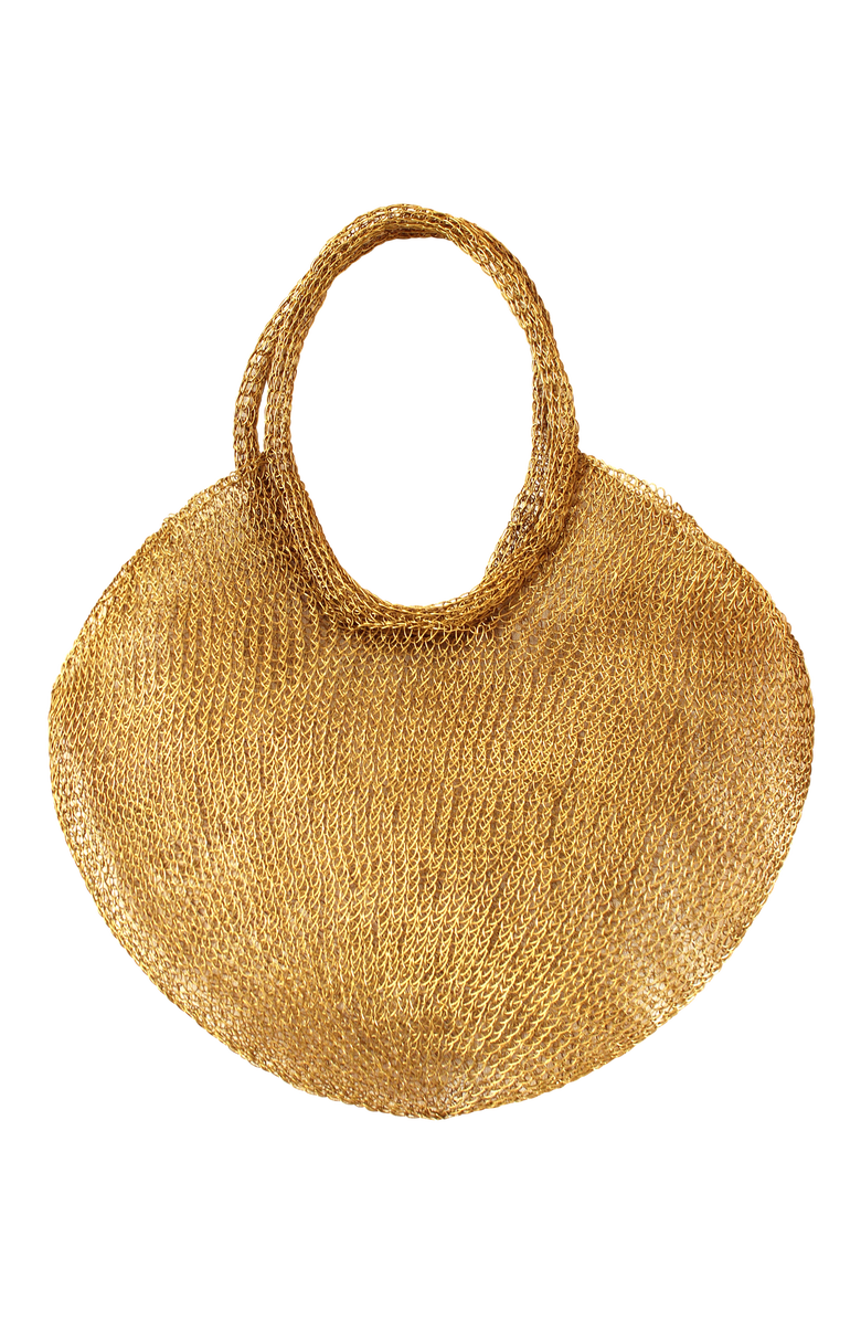 BRUNNA.CO The Sol Mesh Wire Tote Bag in Pink, Main, color, Gold
