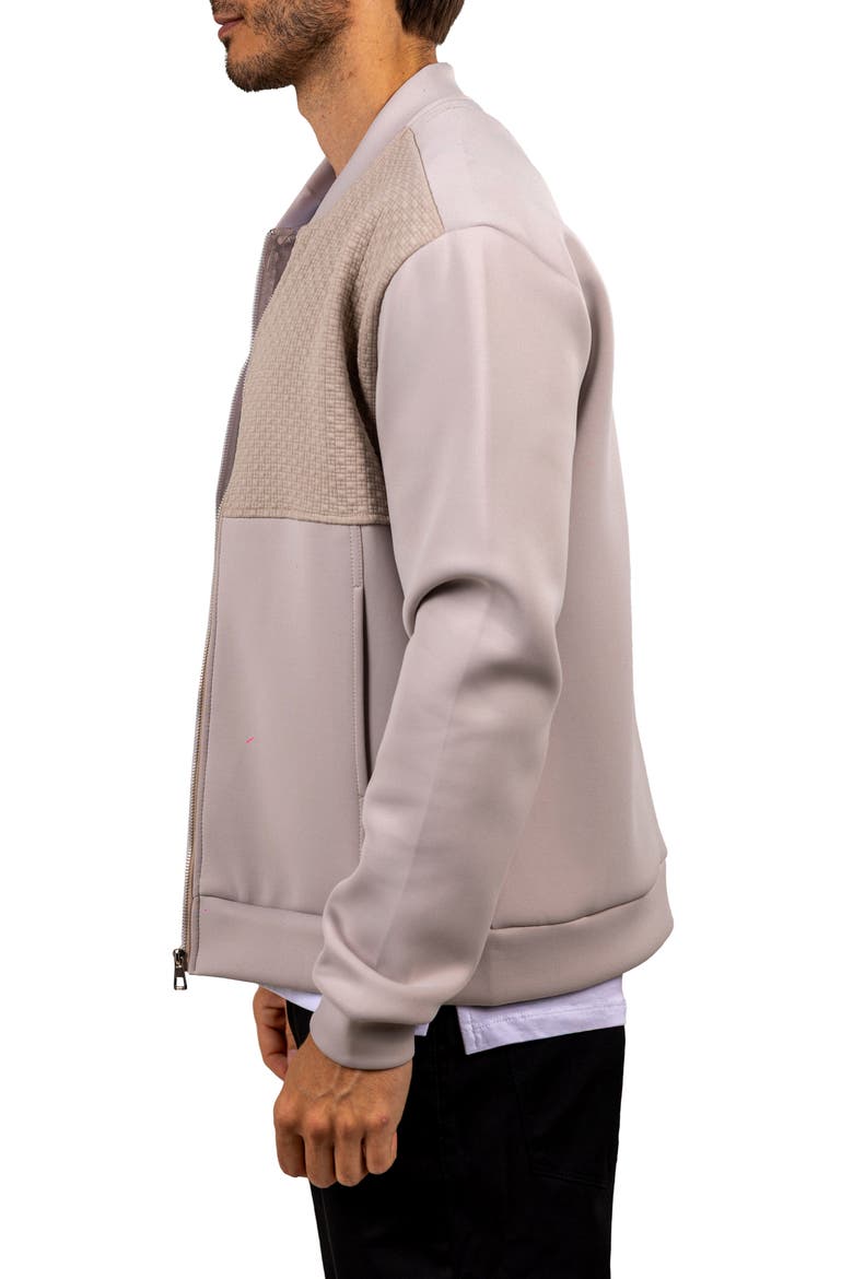 Ascension 047 Mixed Media Bomber Jacket, Alternate, color, BEIGE