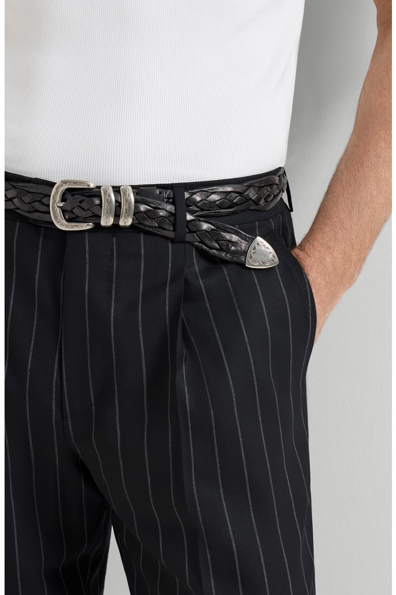 Virgin wool trousers, Alternate, color, Black
