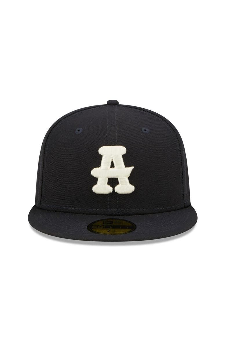 Men's New Era Navy Gwinnett Stripers Black Crackers Theme Night 59FIFTY Fitted Hat, Alternate, color, Navy