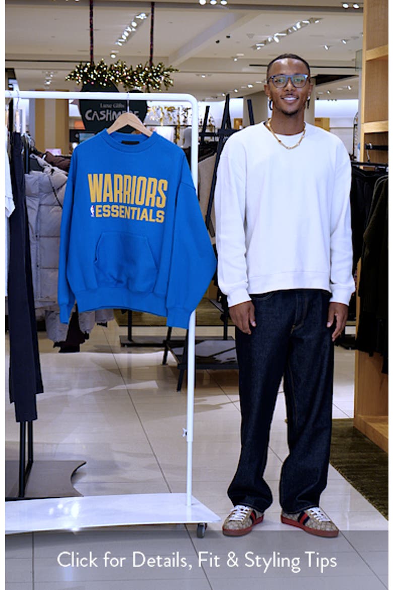 x NBA Warriors Sport Fit Crewneck Sweatshirt video