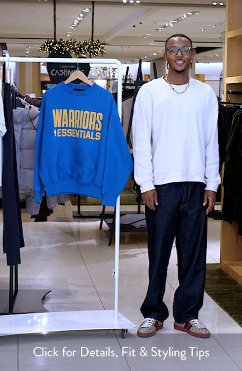 x NBA Warriors Sport Fit Crewneck Sweatshirt, sales video thumbnail