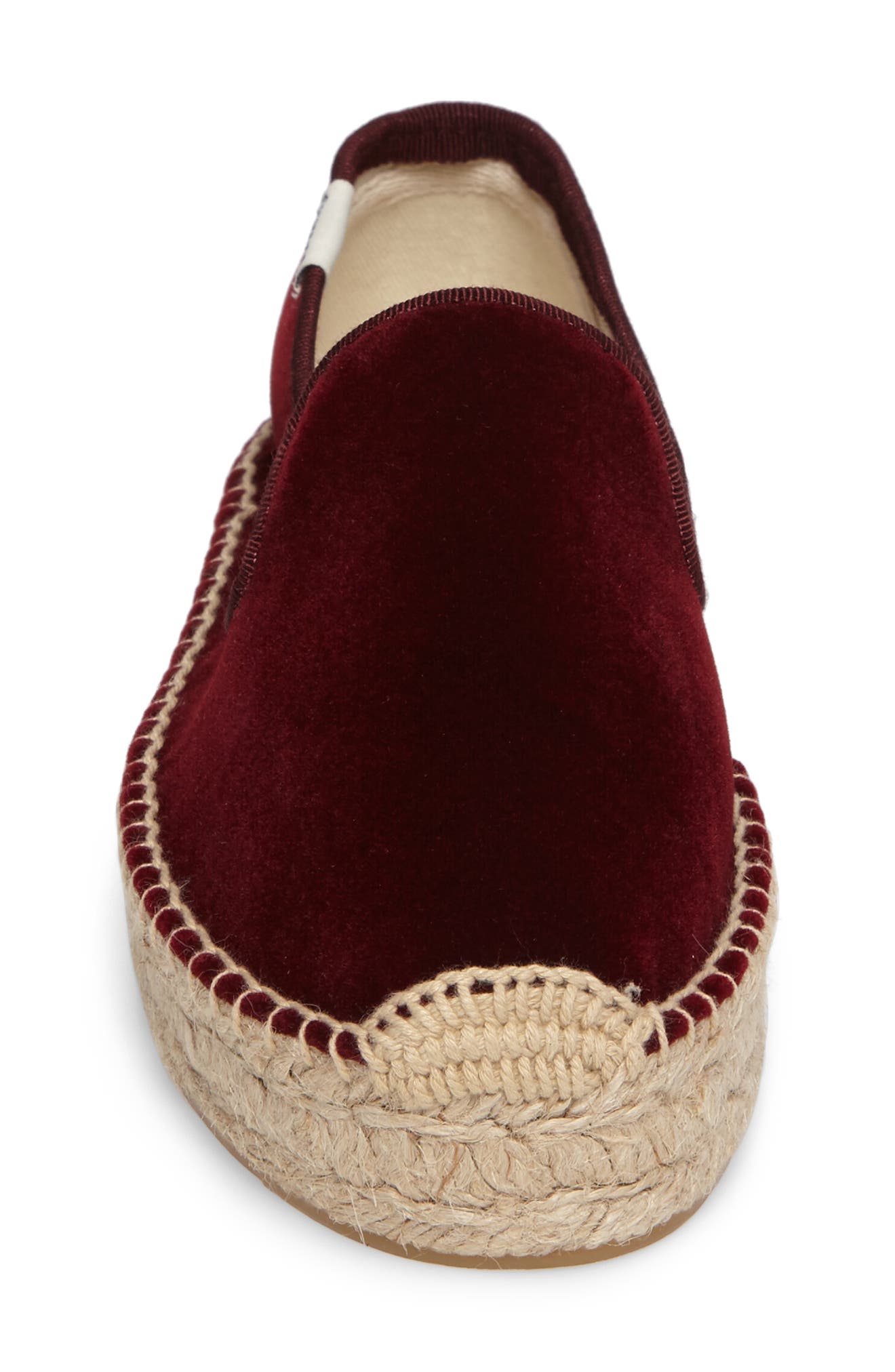 Soludos Velvet Smoking Slipper Espadrille, Alternate, color, 