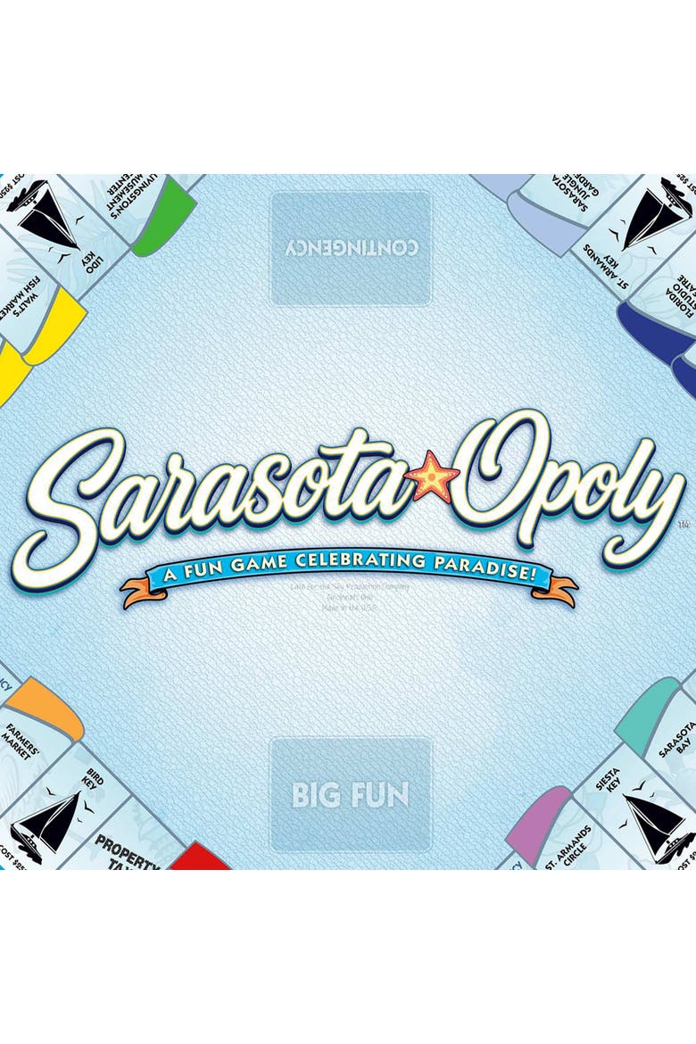 Sarasota Opoly Board Game, Alternate, color, Multicolored