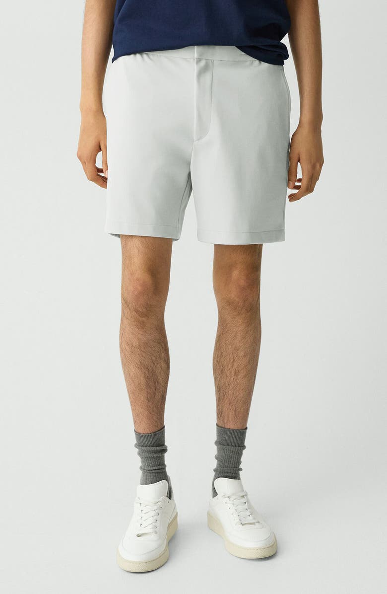 Theory Curtis Slim Fit Internal Drawstring Shorts, Main, color, Fog