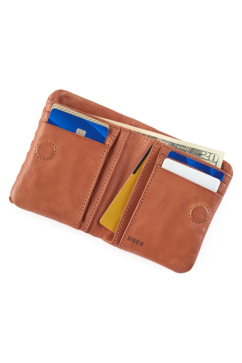 Mini Lumen Leather Bifold Wallet, Alternate, color, HARVEST WHEAT