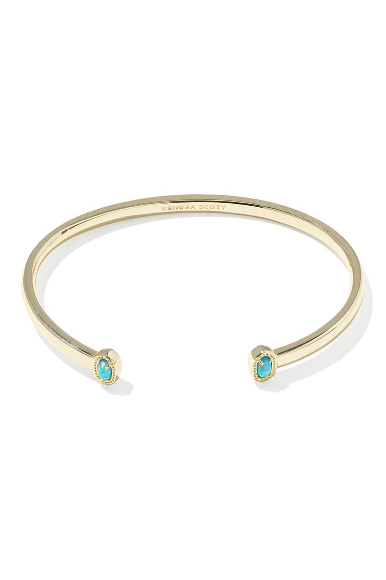 Mini Elton Lab Created Opal Cuff Bracelet, Alternate, color, GOLD BLUE LAB GROWN OPAL