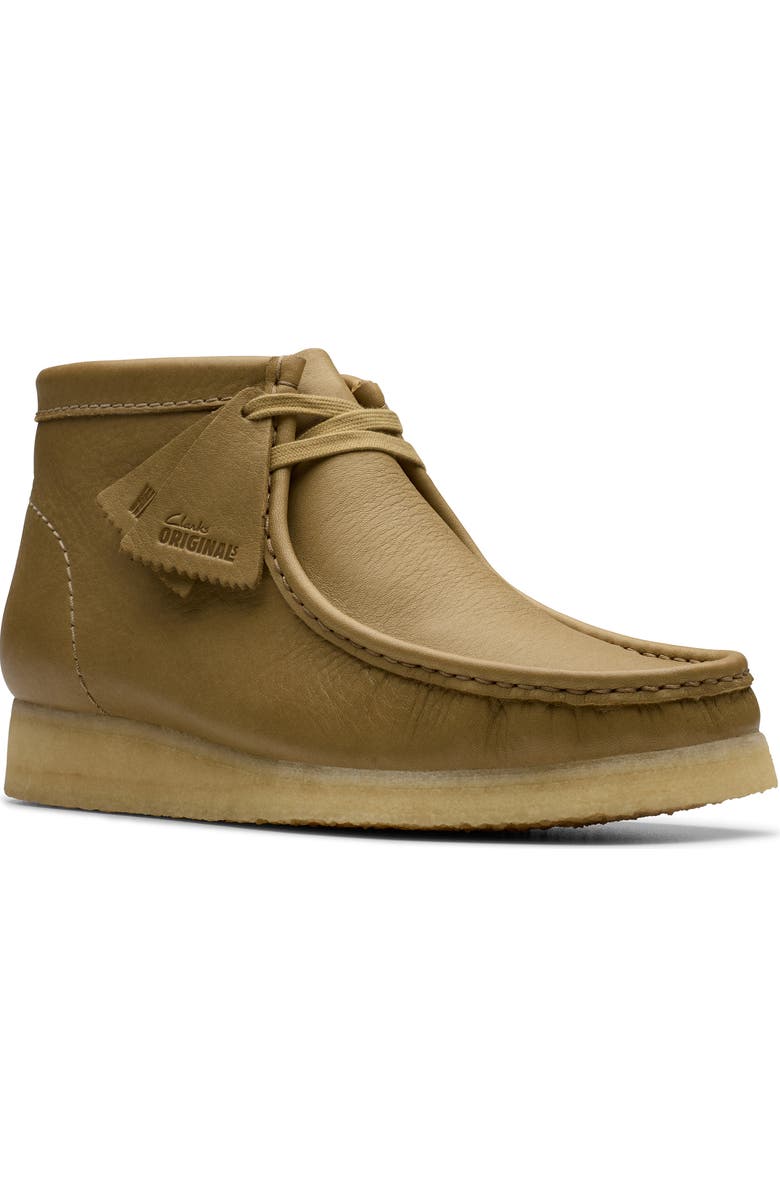 Clarks<sup>®</sup> Originals Wallabee Chukkah Boot, Main, color, Dark Olive Lea