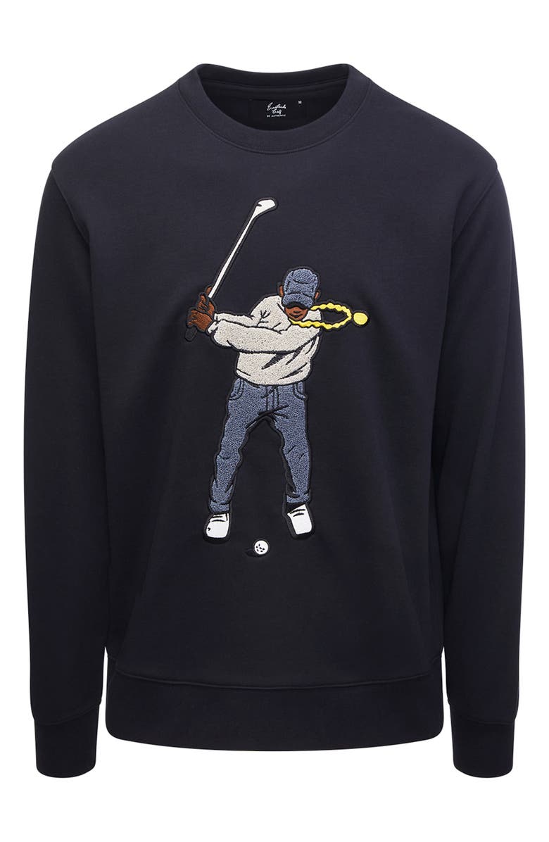 Eastside Golf Swingman Appliqué Sweatshirt, Alternate, color, Black