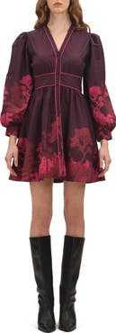 Celina Moon Dusky Long Sleeve Minidress