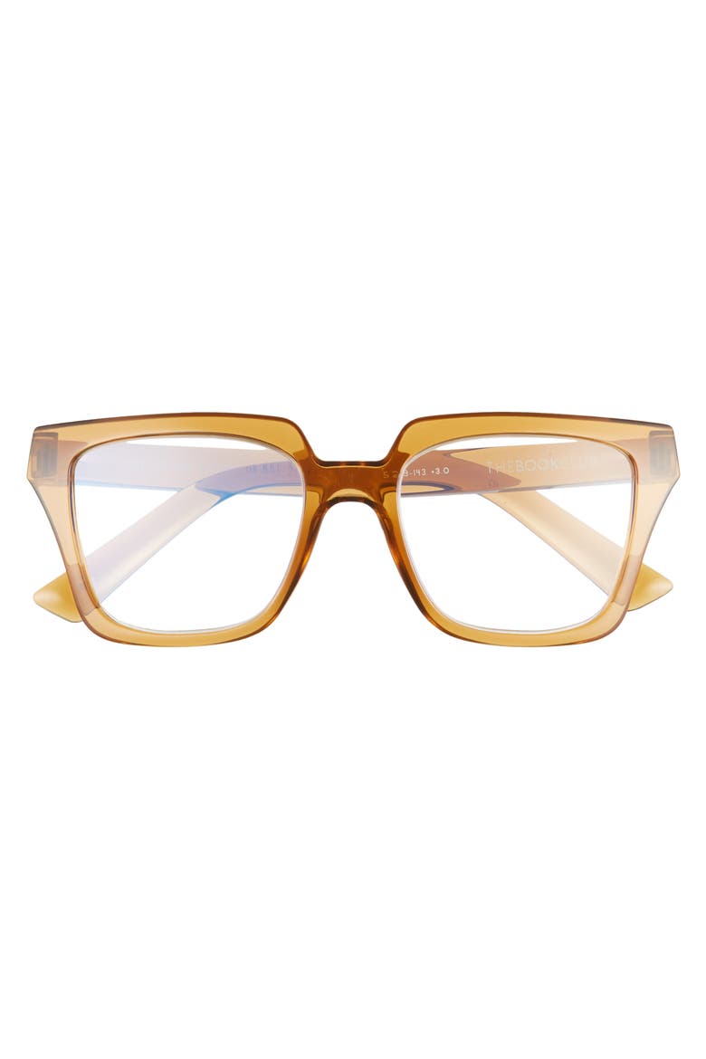 Just Picture Victorian Bae 52mm Blue Light Blocking Reading Glasses, Alternate, color, TURMERIC