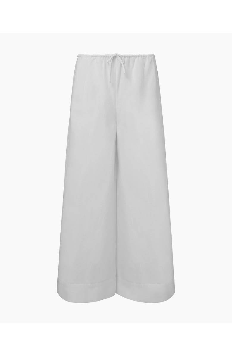 Onia Air Linen Drawstring Wide Leg Pant, Alternate, color, White