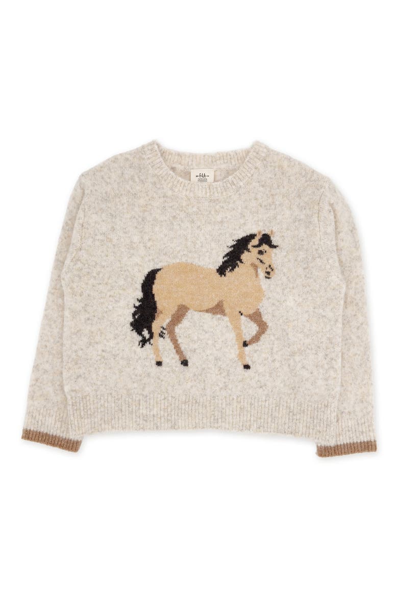 Camille Horse Sweater, Main, color, OATMEAL