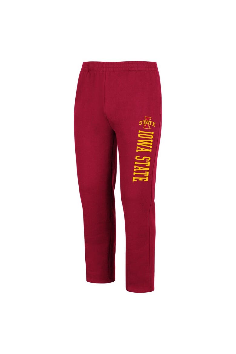 Men's Colosseum Cardinal Iowa State Cyclones Fleece Pants, Alternate, color, Cardinal