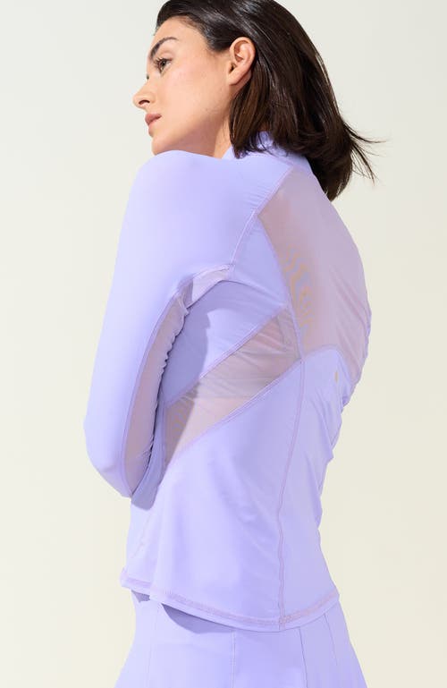 Bobbe Active Grace 1/2-zip Long Sleeve Top In Blue