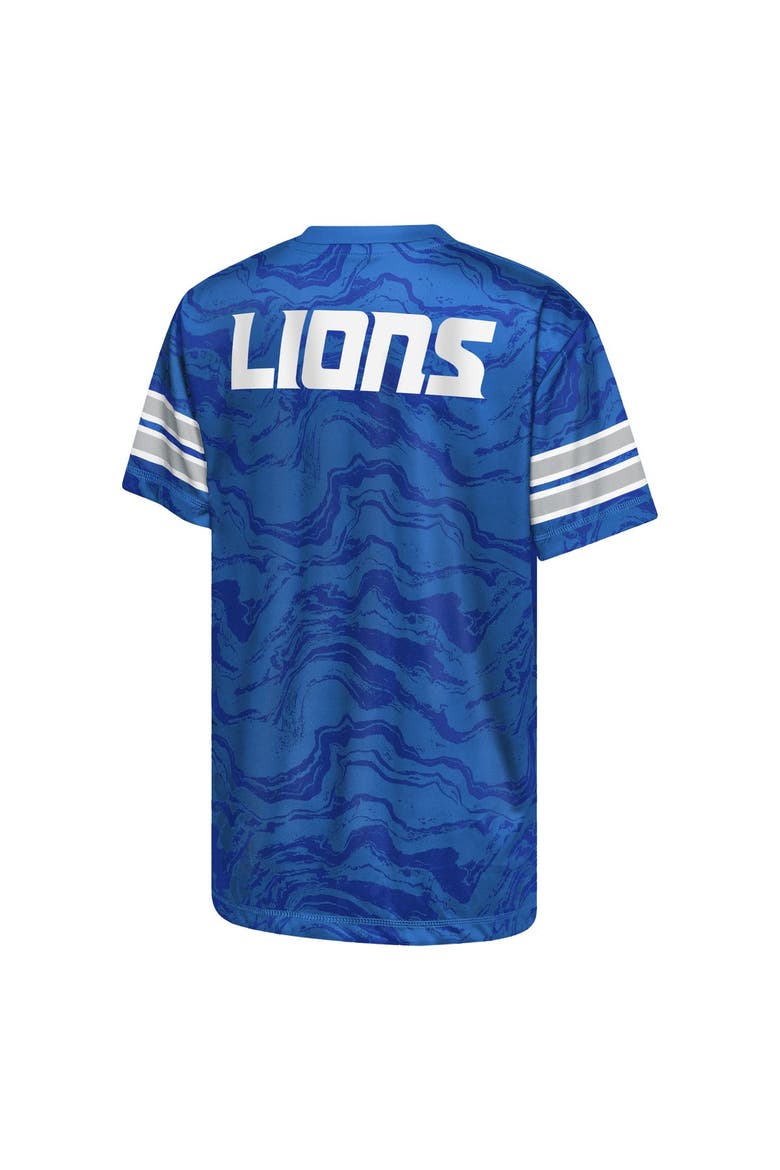 Youth Outerstuff  Blue Detroit Lions Slant Route Performance T-Shirt, Alternate, color, Blue