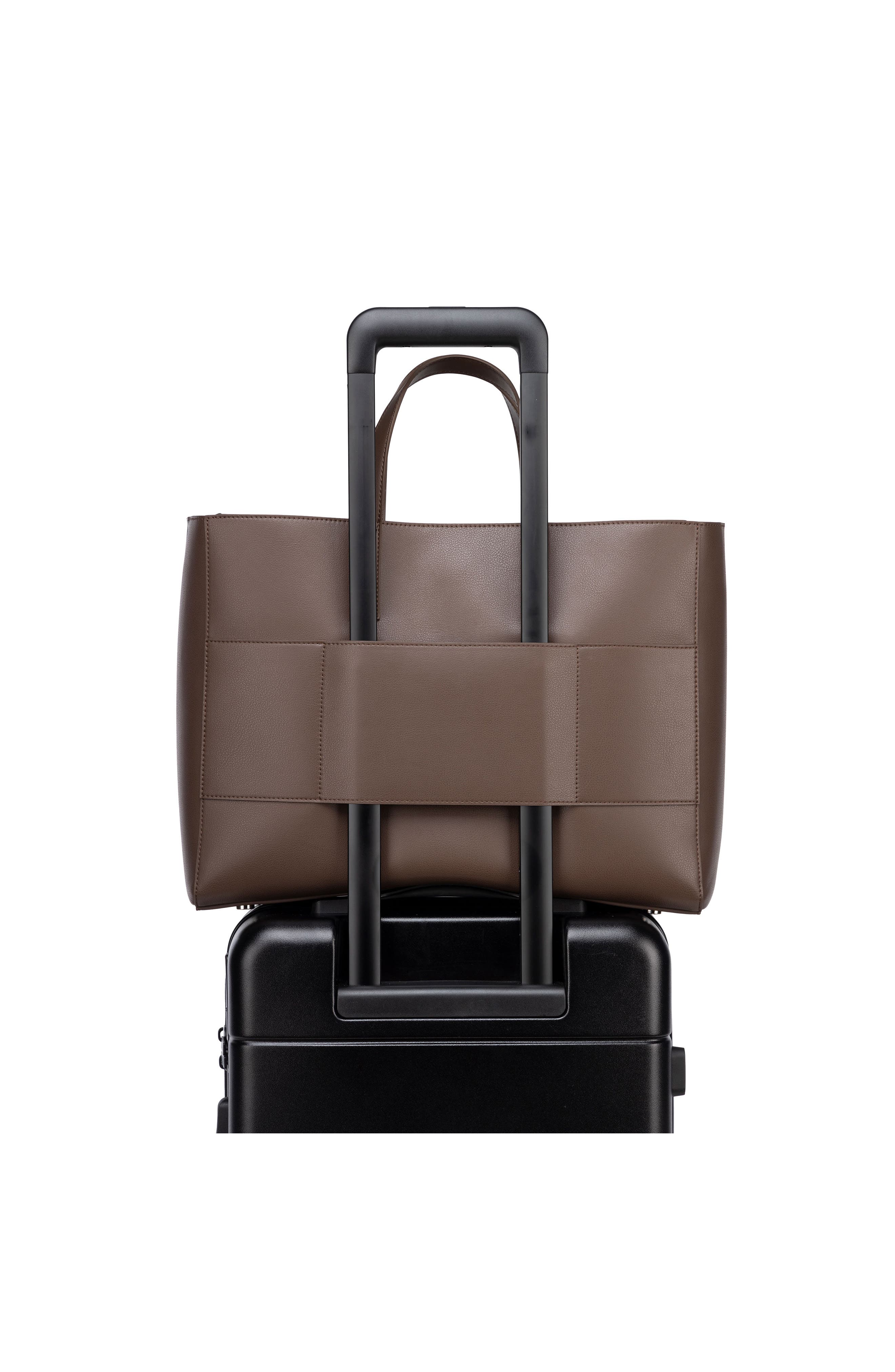 Haven Faux Leather 16-Inch Laptop Tote, Alternate, color, ESPRESSO