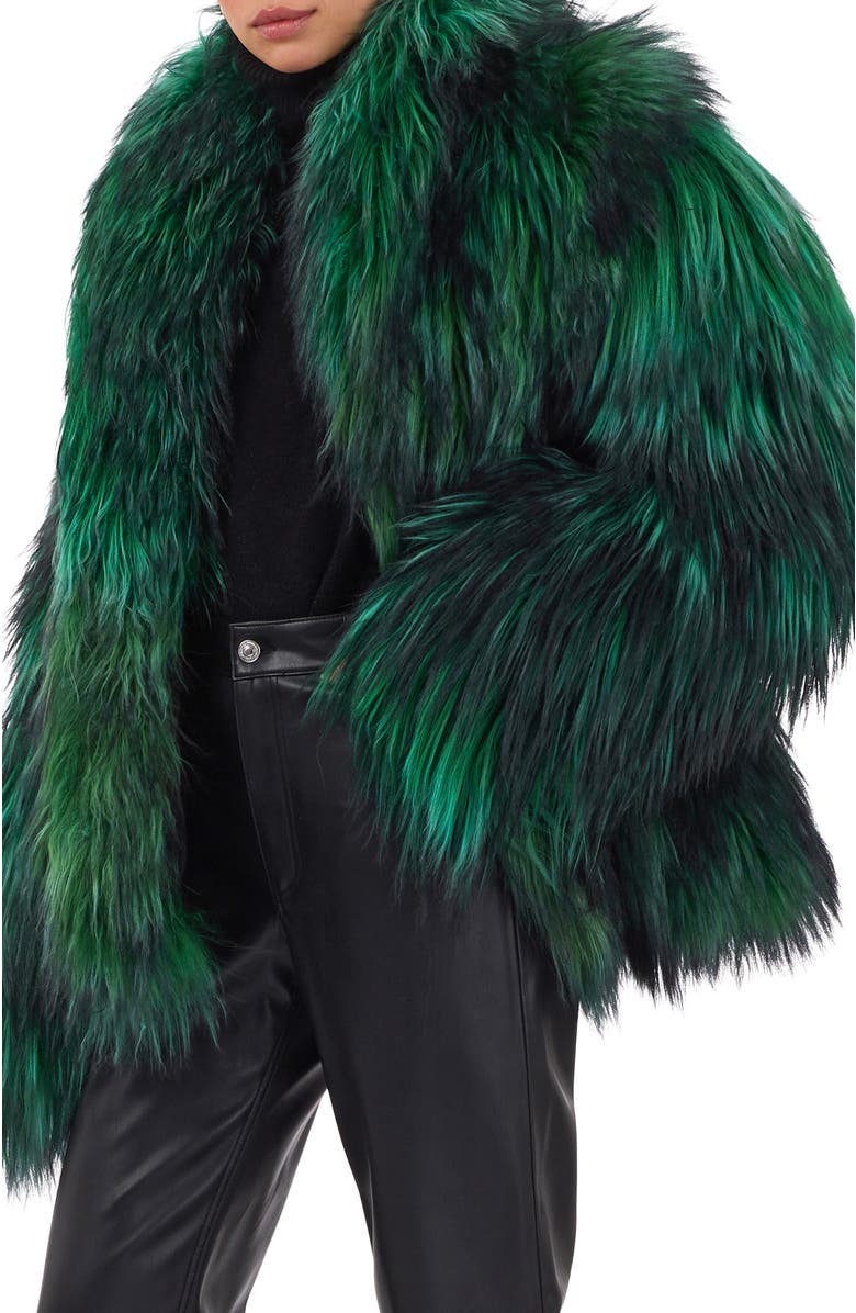 GORSKI Collared Goat Jacket, Alternate, color, Green