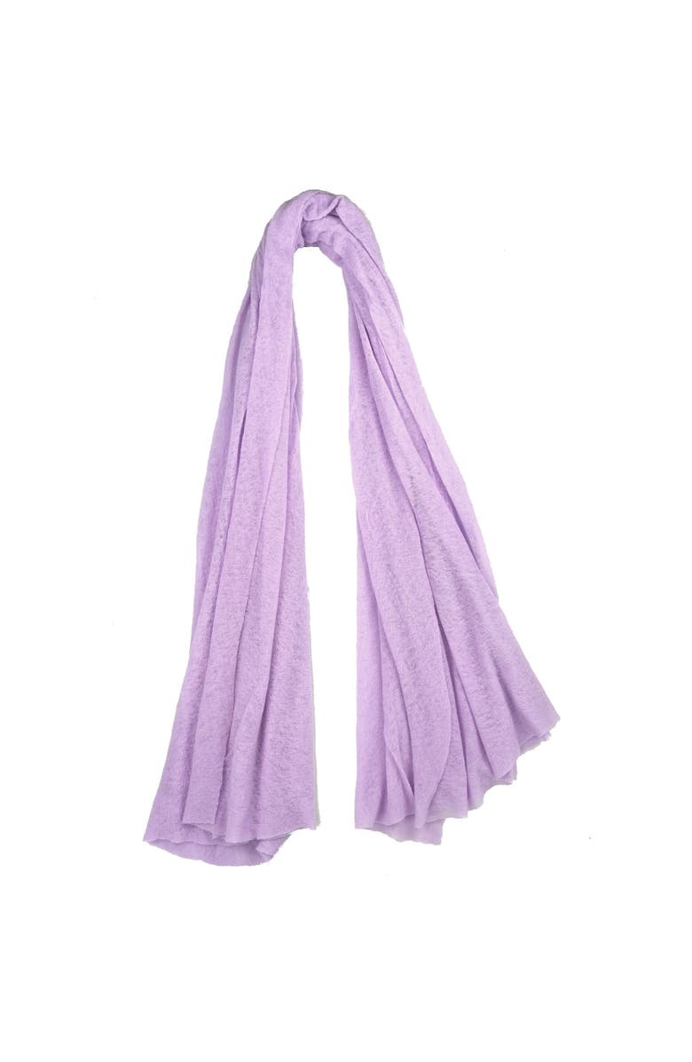 Madison Maison x Botto Giuseppe Small Cashmere Plain Scarf, Main, color, Purple