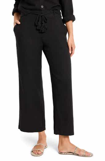 NIC+ZOE Rumba Rope Belt Linen Blend Pants