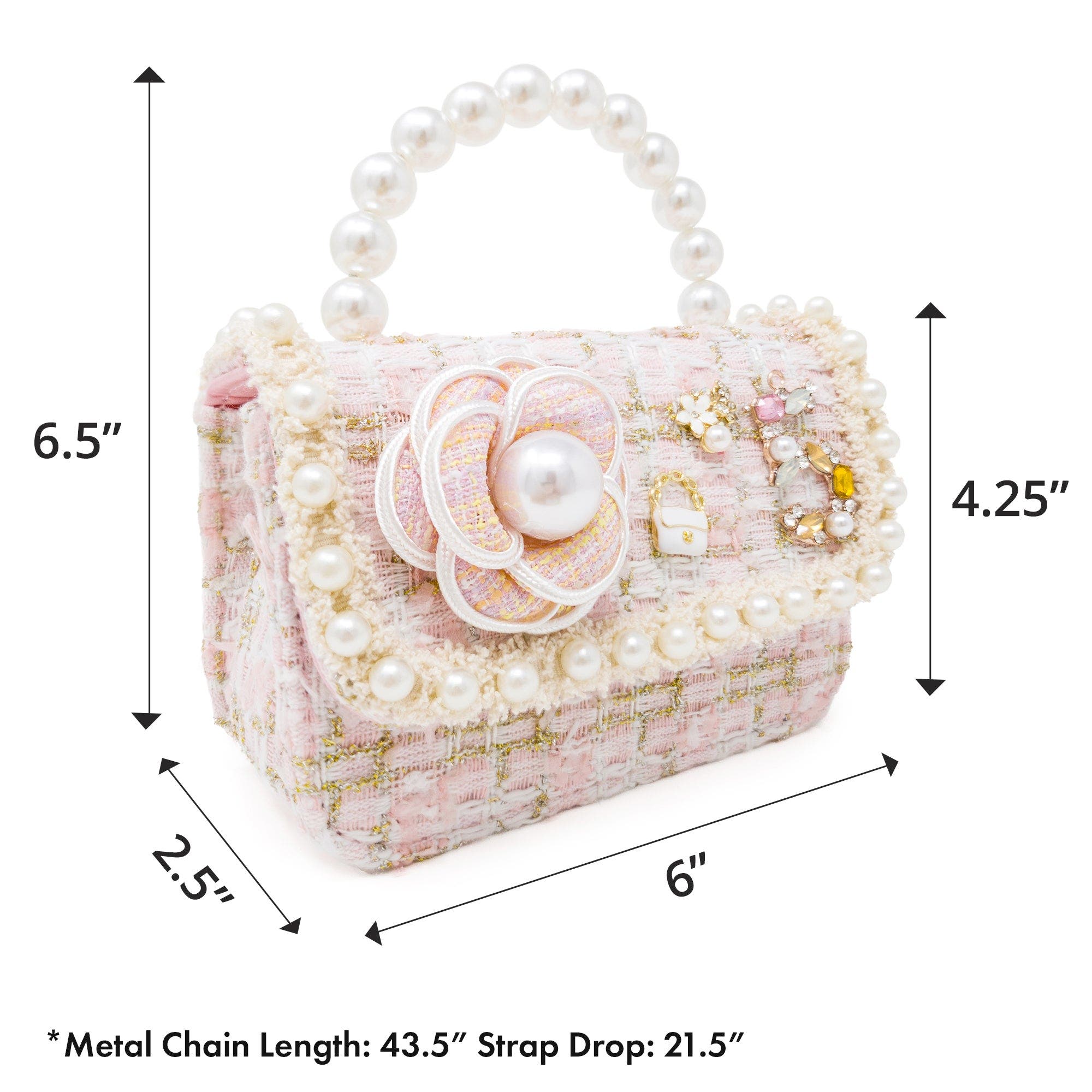 Handbag - Pearl Garden, Alternate, color, Rosy Peony