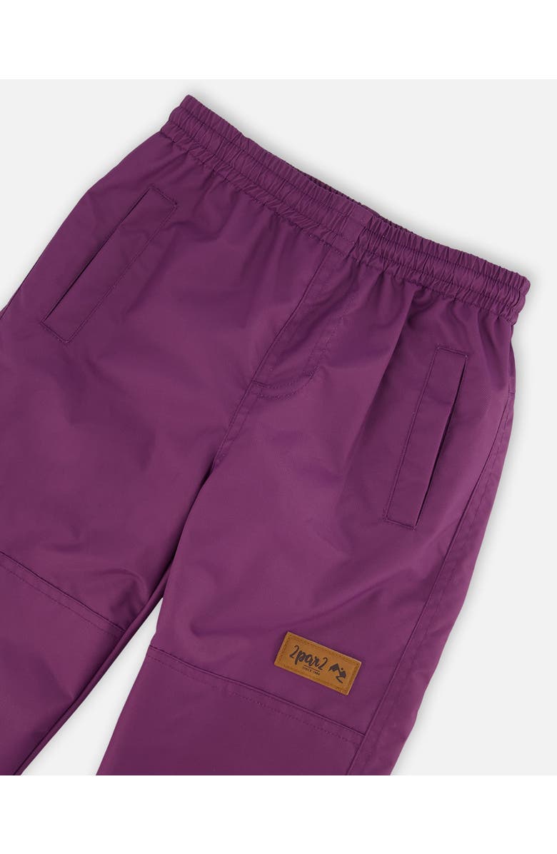 Deux par Deux Girl's 3-In-1 Mid-Season Outerwear Set With Printed Jacket Lilac And Multicolored Butterfly, Alternate, color, 