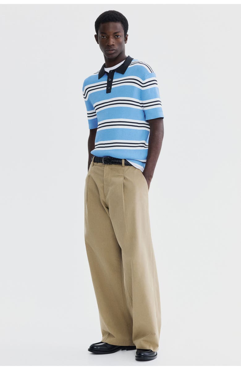 H&M Regular Fit Polo Shirt, Alternate, color, Blue/Striped