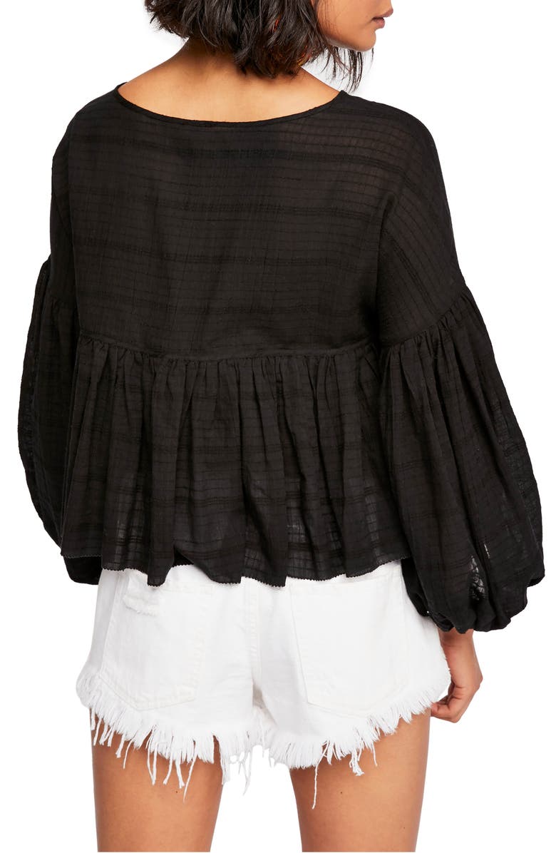 Free People Beaumont Mews Blouse, Alternate, color, 