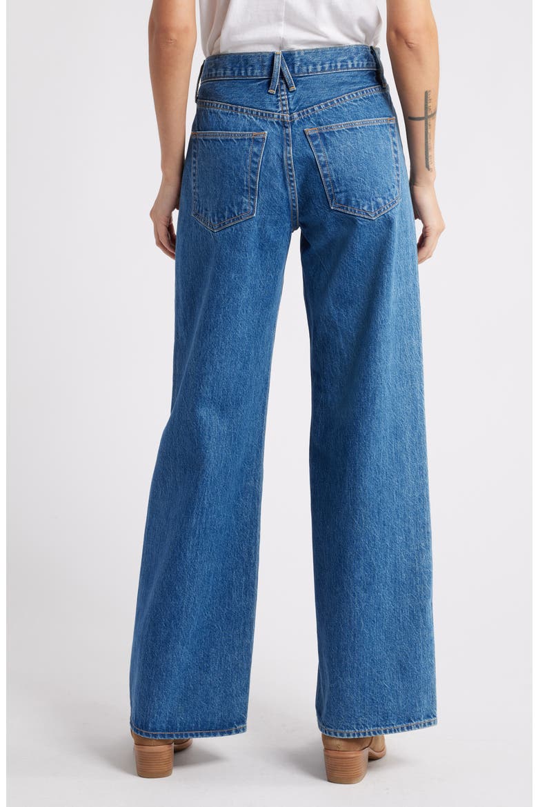Selena High Waist Organic Cotton Wide Leg Jeans, Alternate, color, SWEET MEMORY