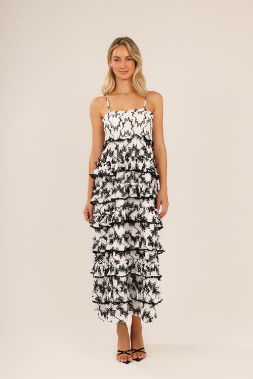 Btb Los Angeles Palmira Dress In Black White