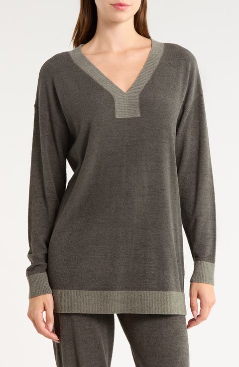 CozyChic Ultra Lite® Color Block V-Neck Tunic