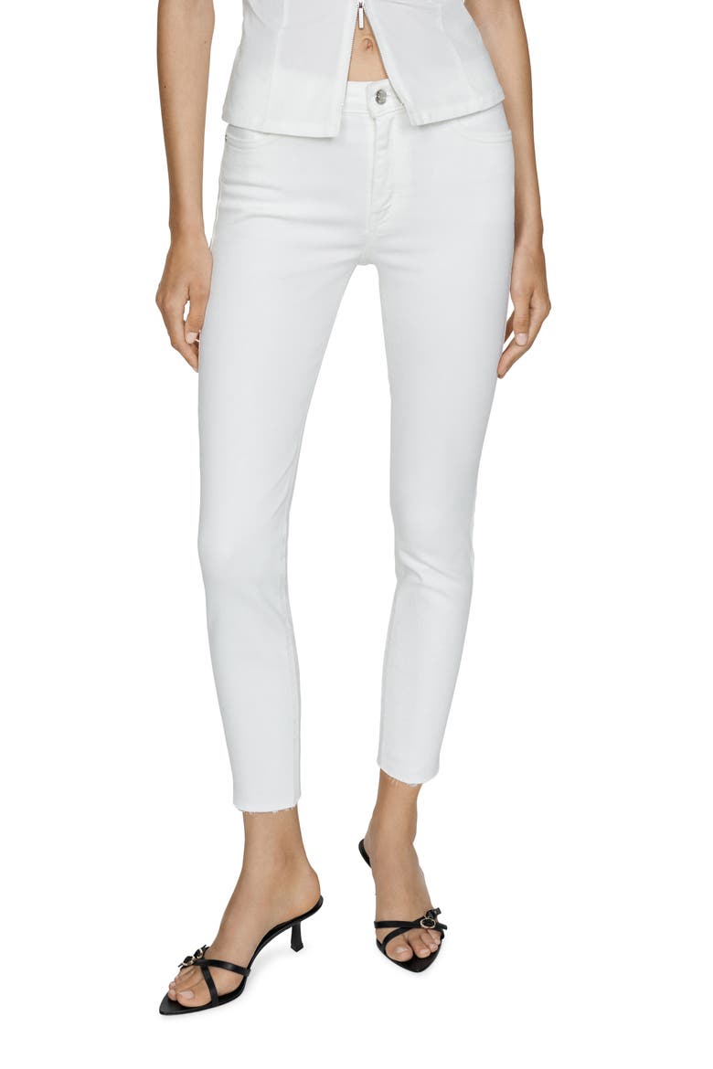 Ankle Skinny Jeans, Main, color, WHITE