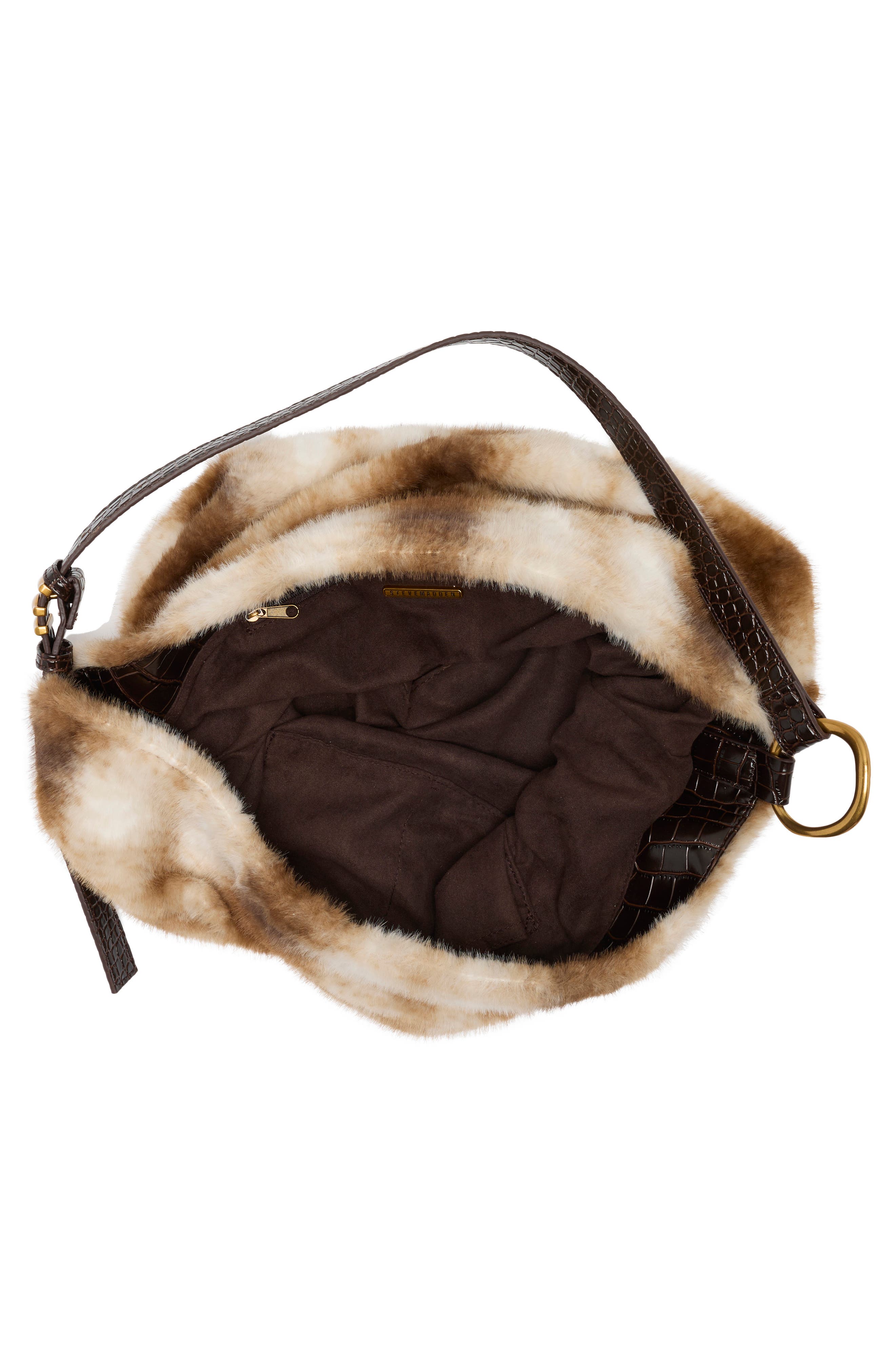 Bscout Faux Fur Hobo Bag, Alternate, color, LIGHT FUR