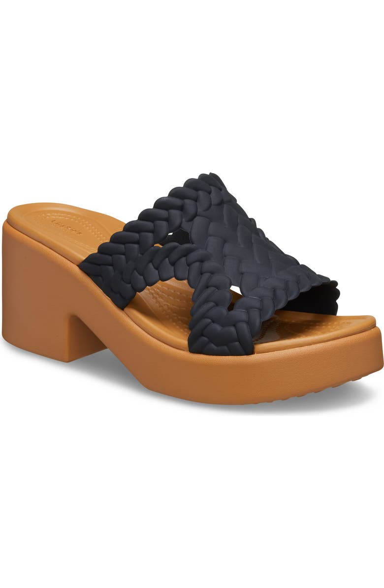 CROCS Woven Platform Slide Sandal, Main, color, Black