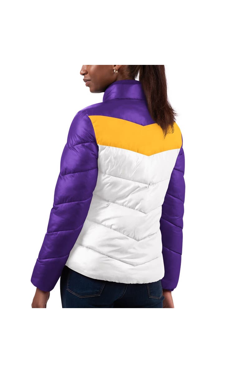 G-III 4HER BY CARL BANKS Women's G-III 4Her by Carl Banks White/Purple Minnesota Vikings New Star Quilted Full-Zip Jacket, Alternate, color, White
