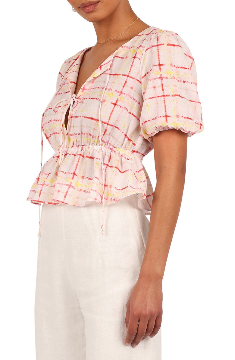 Petal & Pup Pippi Tie Front Peplum Top, Alternate, color, 