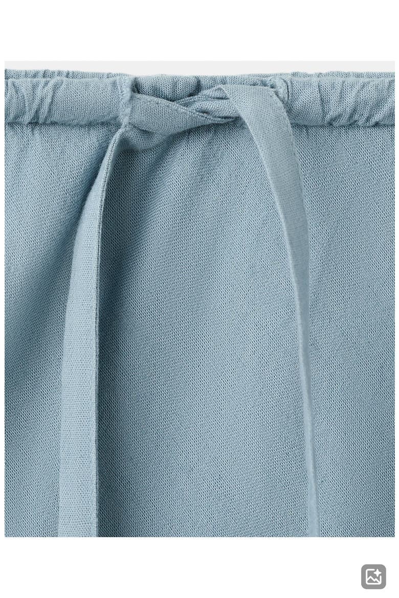 Linen Blend Straight Skirt, Alternate, color, SKY BLUE