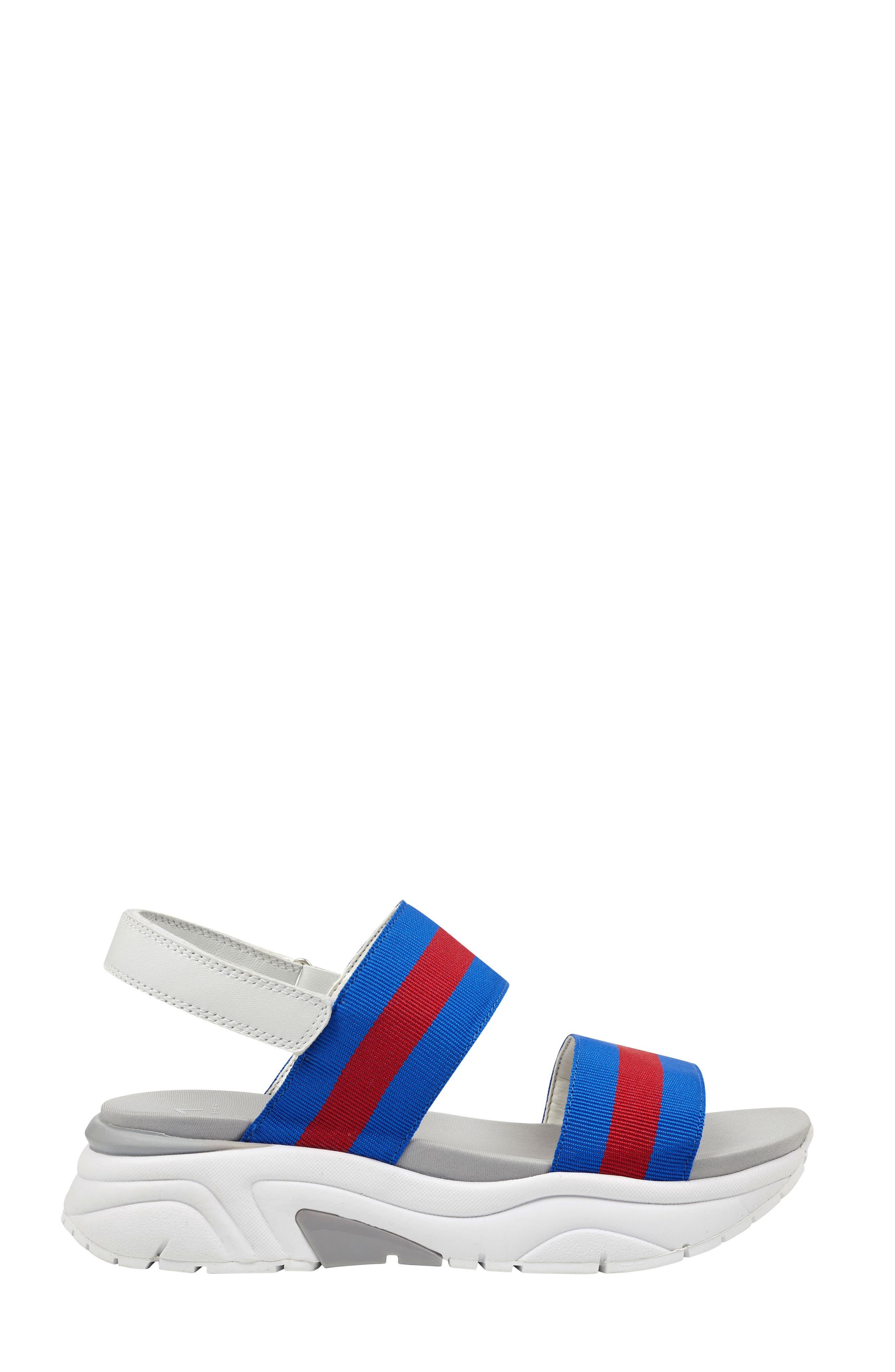 Nelson Sandal, Alternate, color, BLUE FABRIC
