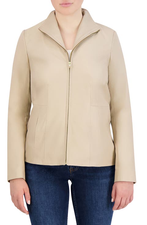Wing Collar Leather Jacket