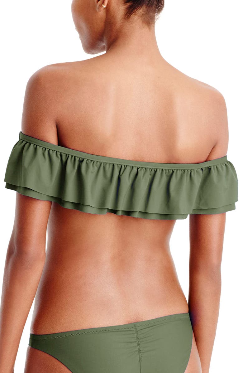 J.Crew Off the Shoulder Ruffle Bikini Top, Alternate, color, 