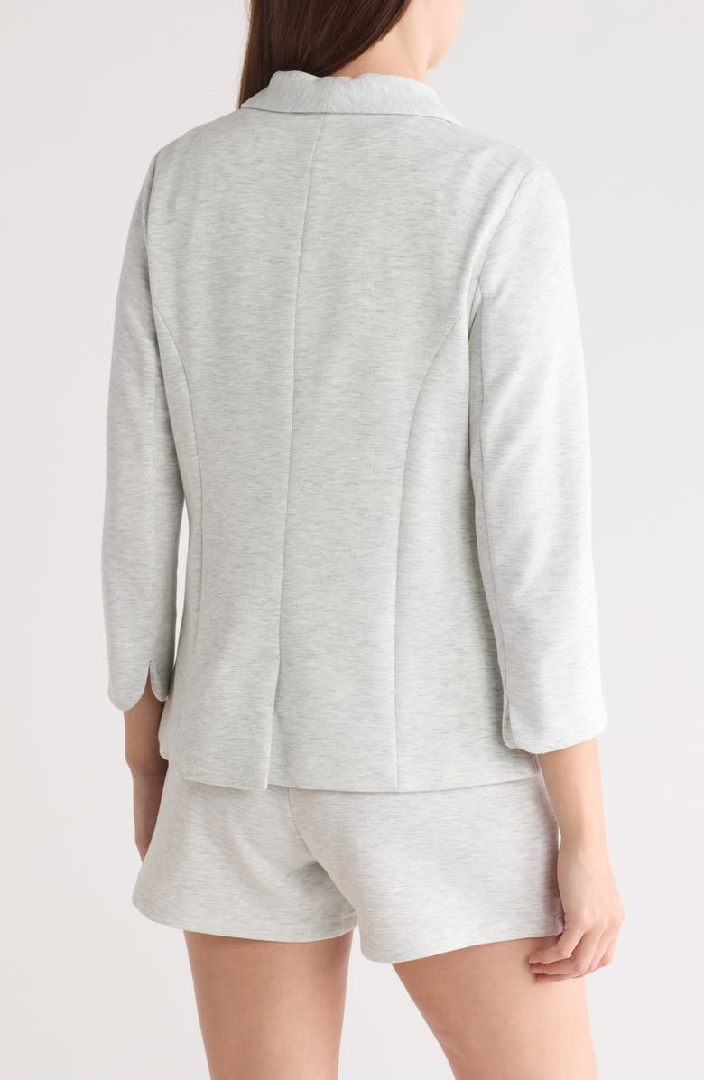 YOGALICIOUS Bentley Scuba Knit Blazer, Alternate, color, Heather Light Grey