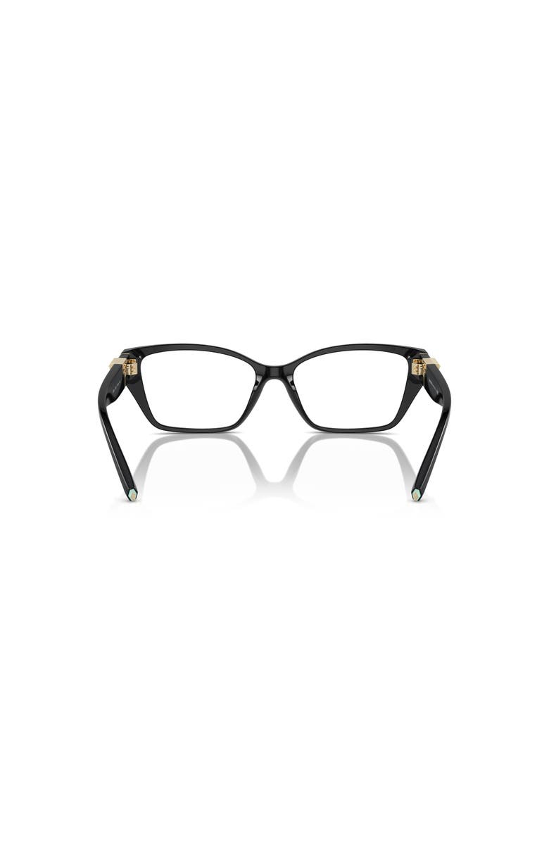 Tiffany & Co. 54mm Rectangle optical glasses, Alternate, color, Black