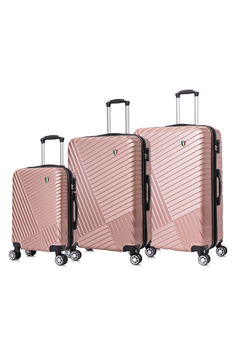Volaro Hardshell 3-Piece Spinner Luggage Set, Main, color, ROSE GOLD