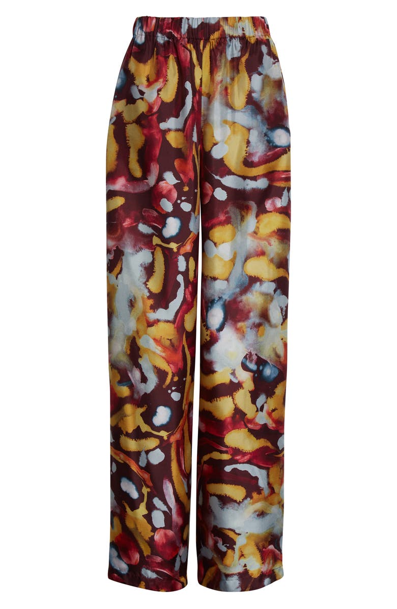 Lafayette 148 New York Riverside Silk Wide Leg Pants, Alternate, color, 