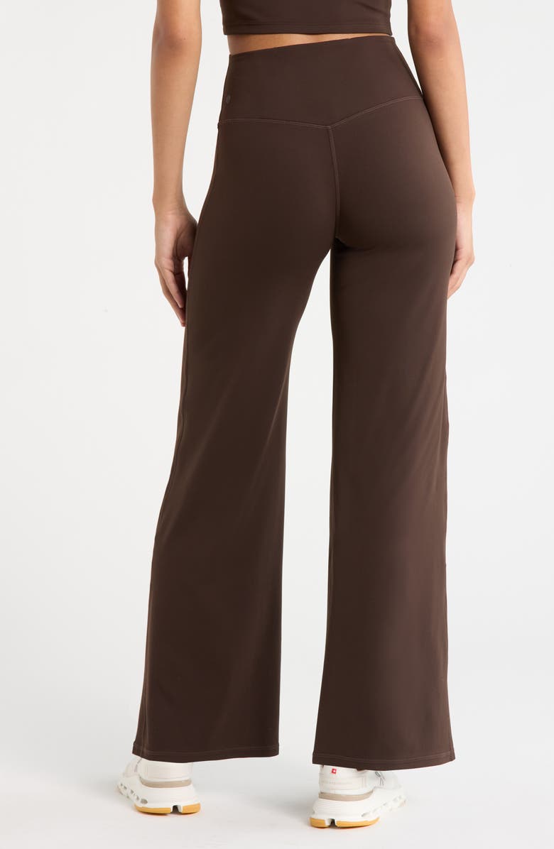 Zella Zen High Waist Straight Leg Pants, Alternate, color, Brown Mole