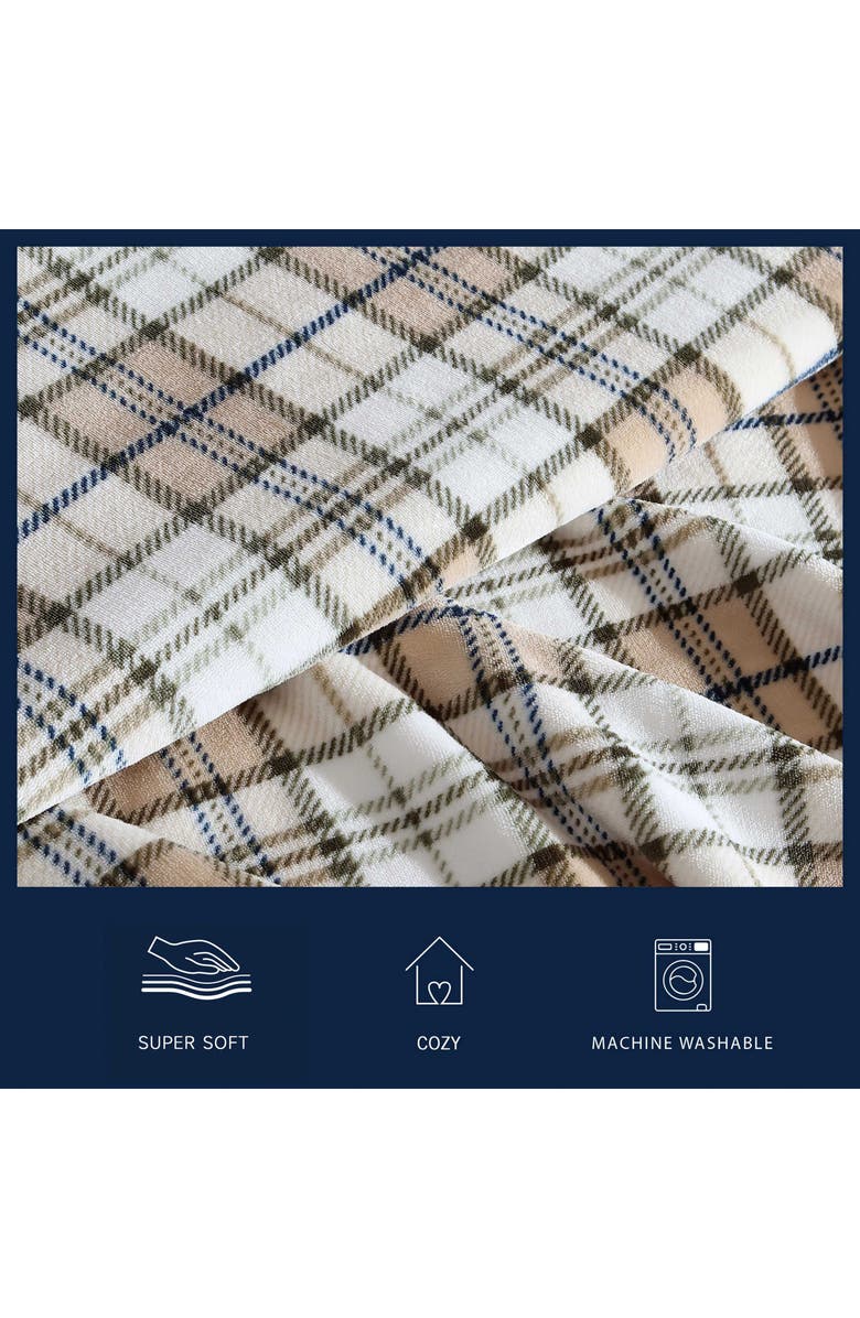 Nautica Southgale Plaid Throw Blanket, Alternate, color, Sea Wheat/ Fern Green