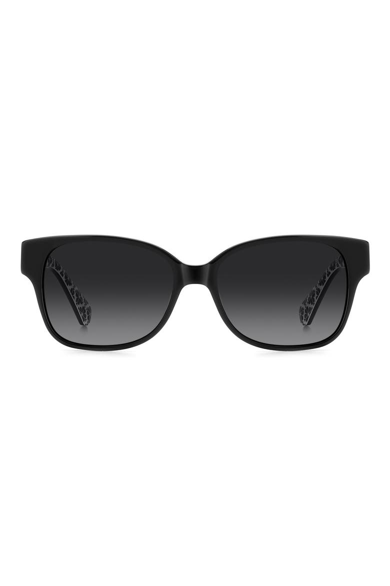trulee 55mm gradient polarized square sunglasses, Main, color, BLACK/ GREY SF POLAR