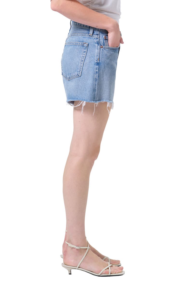 AGOLDE Parker Loose Fit Long Denim Cutoff Shorts, Alternate, color, Community