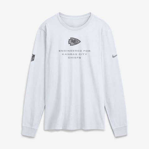 Men's Nike White Kansas City Chiefs Sideline Bold Arch Star Dri-FIT Long Sleeve T-Shirt